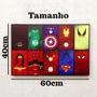 Imagem de Quadro infantil Super Heróis 40X60cm Decorativo Poster Painel Quarto Criança Grande Lindo Para Decorar Seu Filho Vai Amar