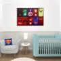 Imagem de Quadro infantil Super Heróis 40X60cm Decorativo Poster Painel Quarto Criança Grande Lindo Para Decorar Seu Filho Vai Amar