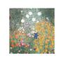 Imagem de Quadro Jardim Florido Gustav Klimt Flores Canvas 60X60Cm