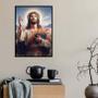 Imagem de Quadro Jesus Com Bíblia Sagrada 33X24Cm - Com Vidro