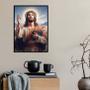 Imagem de Quadro Jesus Com Bíblia Sagrada 33x24cm - com vidro