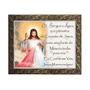 Imagem de Quadro Jesus Misericordioso com Oração e Moldura Luxo 55 cm x 45 cm