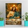 Imagem de Quadro Jesus Repartindo O Pão 45X34Cm - Com Vidro