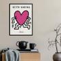 Imagem de Quadro Keith Haring - The Heart 33X24Cm - Com Vidro