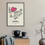 Imagem de Quadro Keith Haring - The Love 33X24Cm - Com Vidro