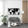 Imagem de Quadro kit 3 mundo painel trio mapa mundi continentes decorativo ambiente trabalho home office viagem sala quarto mdf pr