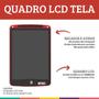 Imagem de Quadro Lcd Tela 27cm Lousa Mágica Vermelho Lembretes Dm Toys