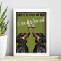 Imagem de Quadro Life Is Better With a Dachshund 24x18cm - com vidro