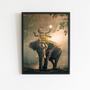 Imagem de Quadro Lord Ganesha Elefante 33x24cm - com vidro