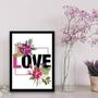 Imagem de Quadro Love Floral 24X18Cm