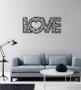 Imagem de Quadro Love Geométrico 41x18 Decorativo Vazado Casal MDF 3mm