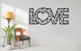 Imagem de Quadro Love Geométrico 41x18 Decorativo Vazado Casal MDF 3mm