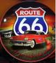 Imagem de Quadro Luminoso Decorativo Route 66 Carro retrô Vintage Led Bivolt Bar Boteco Churrasqueira Garagem