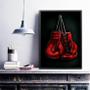 Imagem de Quadro Luva De Boxe Vermelha 45x34cm - com vidro