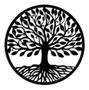 Imagem de Quadro Mandala Árvore Da Vida Em Mdf Preto 60cm (vazado)