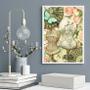 Imagem de Quadro Manequins De Costura Com Flores 33x24cm - com vidro