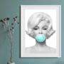 Imagem de Quadro Marilyn Monroe Green Bubble Gum 60x48cm