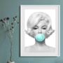 Imagem de Quadro Marilyn Monroe Green Bubble Gum 60X48Cm