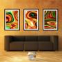 Imagem de Quadro mdf 45x96 abstrato formas abstratas mod 107