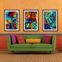 Imagem de Quadro mdf 68x126 abstrato formas abstratas mod 103