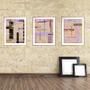 Imagem de Quadro mdf 68x126 dourado formas abstratas mod 168