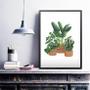 Imagem de Quadro Minimalista Vaso De Plantas 24x18cm - com vidro