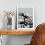 Imagem de Quadro Moderno Flores Cinza 24x18cm - com vidro