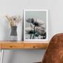Imagem de Quadro Moderno Flores Cinza 33X24Cm - Com Vidro