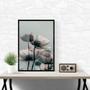 Imagem de Quadro Moderno Flores Cinza 33X24Cm - Com Vidro