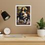 Imagem de Quadro Mona Lisa Com Gatos 33x24cm - com vidro