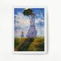 Imagem de Quadro Monet Mulher 33x24cm - Vidro e Moldura Branca