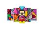 Imagem de Quadro Mosaico 5 peças mdf 6mm  Romero Brito mickey