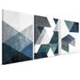 Imagem de Quadro Mosaico Abstratos 120x60 Azul E Neutro Parede Sala