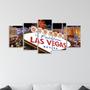 Imagem de Quadro Mosaico Decorativo Bem Vindo a Las Vegas Nevada Cidade Luzes