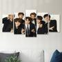 Imagem de Quadro Mosaico Decorativo BTS Coreano Kpop K-idol Terno 5 Peças