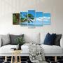 Imagem de Quadro Mosaico Decorativo Praia Azul Céu Coqueiro Litoral Paisagem