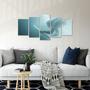 Imagem de Quadro Mosaico Decorativo Surf Surfista Mergulho Mulher Mar Ondas