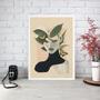 Imagem de Quadro Mulher - Conexão Com A Natureza 33X24Cm - Com Vidro