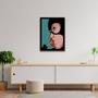 Imagem de Quadro Mulher Gato com Pirulito 24x18cm - com vidro