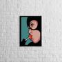 Imagem de Quadro Mulher Gato com Pirulito 24x18cm - com vidro