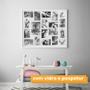 Imagem de Quadro Multifotos 50x80 com 16 Molduras para Fotos com Vidro e Paspatur para Lavabo Quarto Hall
