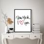 Imagem de Quadro New York - I Love You 33x24cm - com vidro