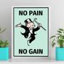 Imagem de Quadro No Pain No Gain - Sr. Monopoly 24X18Cm