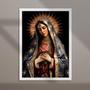 Imagem de Quadro Nossa Senhora Com Rosa 24X18Cm - Com Vidro