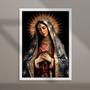 Imagem de Quadro Nossa Senhora Com Rosa 33x24cm - com vidro