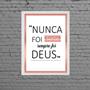 Imagem de Quadro Nunca Foi Sorte Sempre Foi Deus Rosê 45x34cm - com vidro