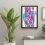 Imagem de Quadro Only Do What Your Heart Tells You 24x18cm - com vidro