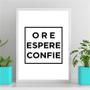 Imagem de Quadro Ore Espere Confie 33X24Cm - Com Vidro