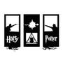 Imagem de Quadro Painel Trio Harry Potter X Lord Voldemort Mdf Vazado Decoração Casaa Quarto Sala Séries e Filmes Geek Potterhead