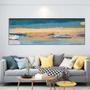 Imagem de Quadro panorâmico Abstrato Azul e Laranja.